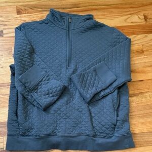Tommy John Men's Quilted Zip-Up Sweater - Dark Gray